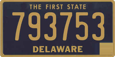 DE license plate 793753
