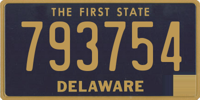 DE license plate 793754