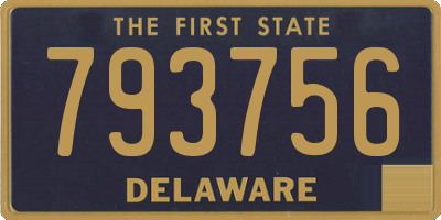 DE license plate 793756