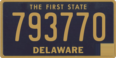 DE license plate 793770