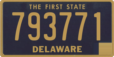 DE license plate 793771