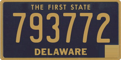 DE license plate 793772