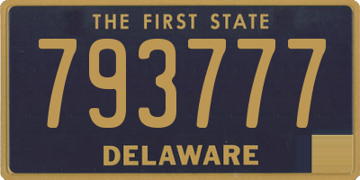 DE license plate 793777
