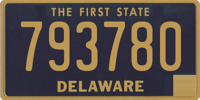 DE license plate 793780