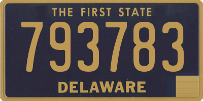 DE license plate 793783
