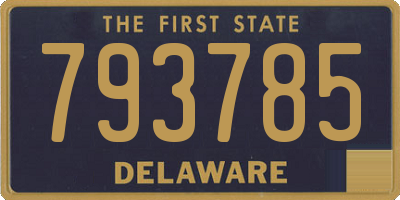 DE license plate 793785
