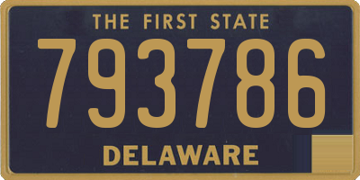 DE license plate 793786