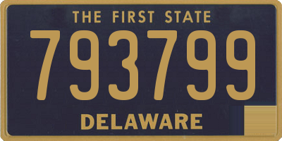 DE license plate 793799