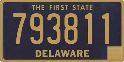 DE license plate 793811