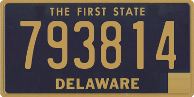 DE license plate 793814