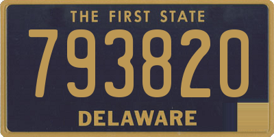 DE license plate 793820