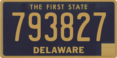 DE license plate 793827