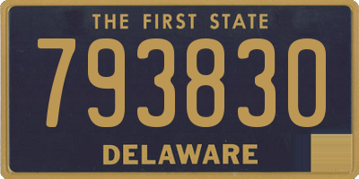 DE license plate 793830