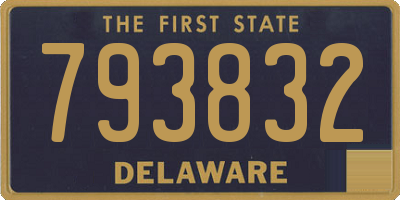 DE license plate 793832