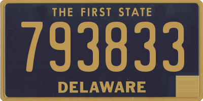 DE license plate 793833
