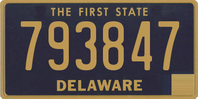 DE license plate 793847