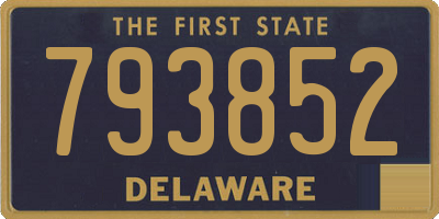 DE license plate 793852
