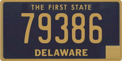 DE license plate 79386