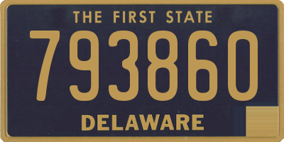 DE license plate 793860