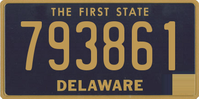 DE license plate 793861
