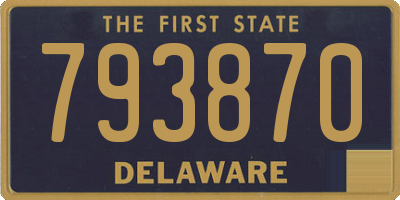 DE license plate 793870