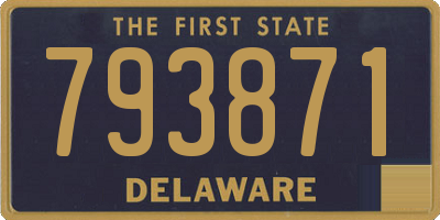 DE license plate 793871