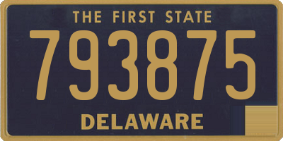DE license plate 793875