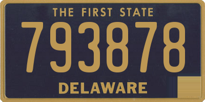 DE license plate 793878