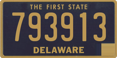 DE license plate 793913