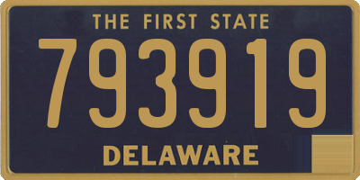 DE license plate 793919