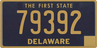 DE license plate 79392