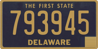 DE license plate 793945