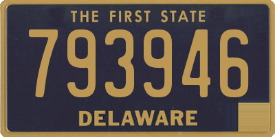 DE license plate 793946