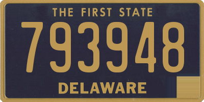 DE license plate 793948