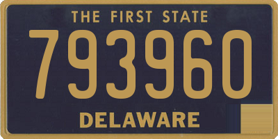 DE license plate 793960