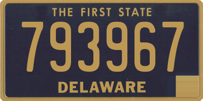 DE license plate 793967