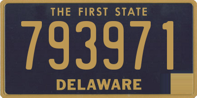 DE license plate 793971
