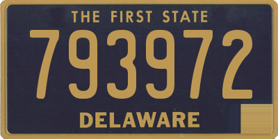 DE license plate 793972