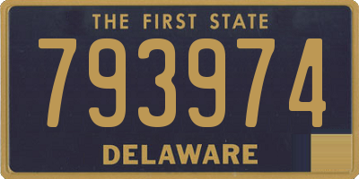 DE license plate 793974