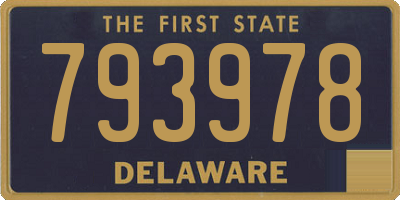 DE license plate 793978