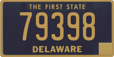 DE license plate 79398