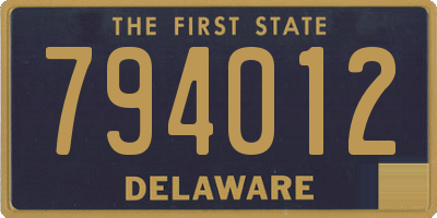 DE license plate 794012