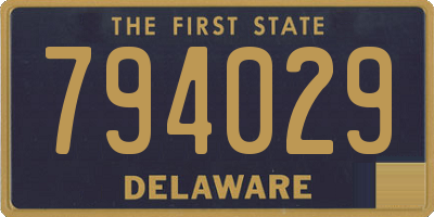 DE license plate 794029