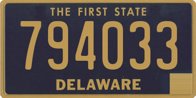 DE license plate 794033