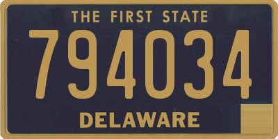 DE license plate 794034