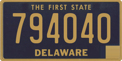 DE license plate 794040