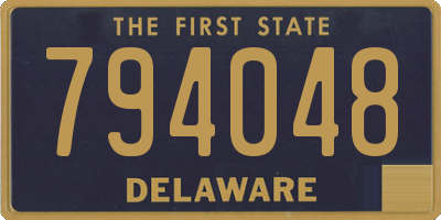 DE license plate 794048