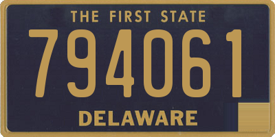 DE license plate 794061