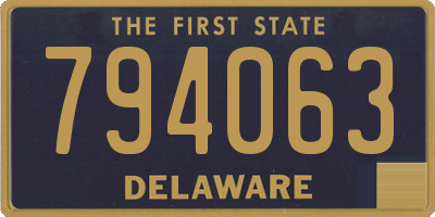 DE license plate 794063