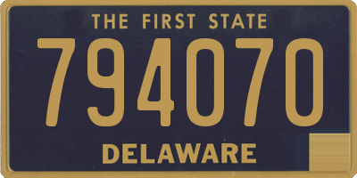 DE license plate 794070